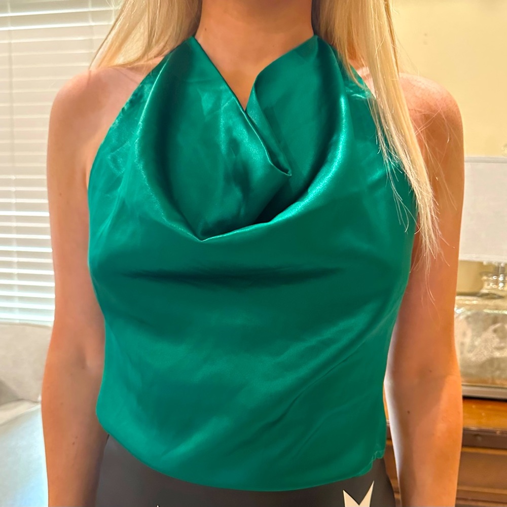 Green Tie Top
